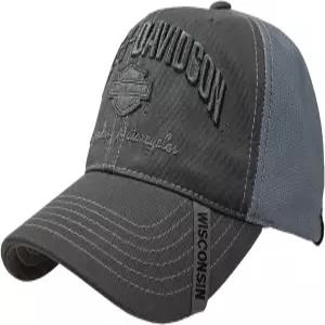 Harley-Davidson 할리데이비슨 남성용 야구모자 H-D Bar  Shield 메쉬 모자 w/Distrssed Bill 블랙 609939