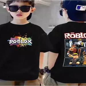 로블록스 반팔티 키즈 면 여름 티셔츠 아동 캐릭터 반팔 주니어 남아 옷 초등라운드