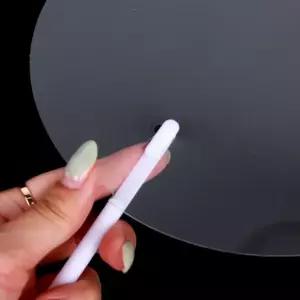 투명 원형 부채 만들기 DIY 무지 플라스틱 재료
