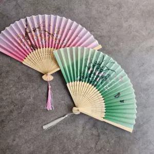 대나무 접이식 부채 소품 기념품