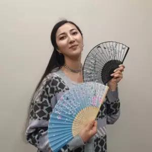 무용 부채춤 합죽선 매화꽃 부채 외국인 기념 선물