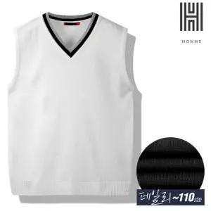 [해리슨] 브이넥 배색 니트 조끼 924 DNC1128