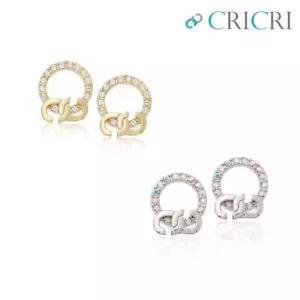 CRICRI 스와로브스키 크리스탈 제작 은침귀걸이 은침귀걸이 이어링