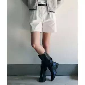 매장정품 DRAWFIT WOMEN 트윌 투 턱 숏 팬츠 [WHITE]