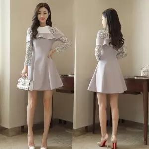 유니크 프릴 숄더 원피스