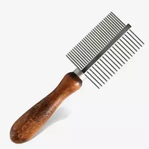 친절한탄씨 TBZ OH 탁펫 우드 스텐 양방향 브러쉬 엉킨털 모찌빗 애견관리용품 대형견빗 강아지빗