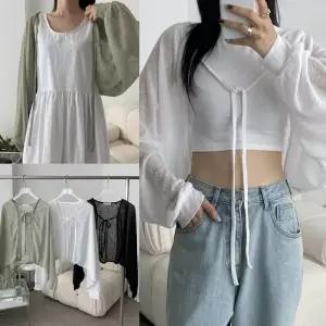 얇은리본끈날개볼레로 507U889S 빅사이즈 여성 606