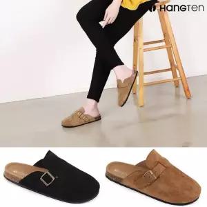 남녀공용 HT-1010 스웨이드 버클 슬리퍼 패션 따뜻한 블로퍼