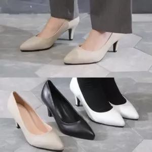 [애슬릿] 베이직 여성 펌프스 스틸레토 미들힐