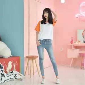 친절한탄씨 TBZ 교복몰 GBM) 데일리 데미지 컷팅 워싱팬츠 중청) 여자청바지쇼핑몰 여자바지 여성바지