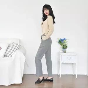친절한탄씨 TBZ 교복몰 GBM) 히든밴딩 일자핏슬랙스 그레이) 슬랙스 여자슬랙스코디 롱슬랙스