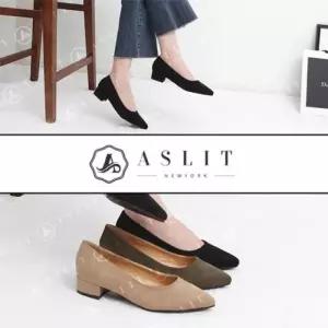 [애슬릿] 발편한 스틸레토 스웨이드 로우힐 3cm