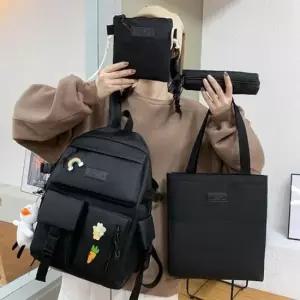중고생 필통 에코백 학생가방 4종세트 여학생 백팩 여성백팩 스트링백팩 여자백팩