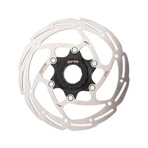 ZTTO 센터락 자전거 디스크 브레이크 로터 160MM 고강도 강철 및 경량 합금 1.8MM 6홀 마운트 자전거 디스크 브레이크 로터 MTB 로드 바이크용 패드 장착(160MM 블랙)