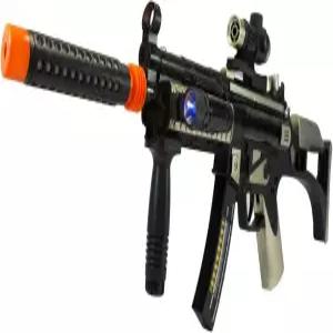 MP5 배터리로 작동하는 조명과 소리 포켓 램프 소년용 전동 토치 장난감 선물 깜빡이는 눈부신 진동 멋진