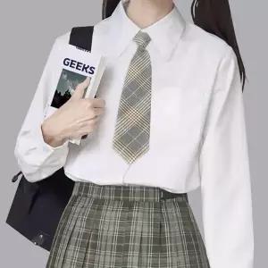 [하프클럽/]TBZ 교복 체크 자동 넥타이(그레이) G