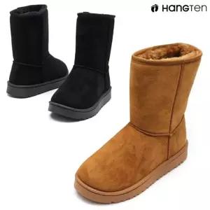 행텐 AG-NEWHI 여성용 양털 스웨이드 롱부츠 퍼안감 부츠 겨울용 털안감 통부츠