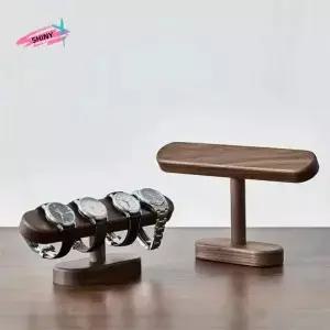 나무 시계 거치대 홈 장식 디스플레이 선반 홀더 다기능 장 보관 랙