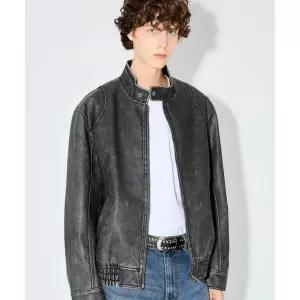 브랜드정품 BUCKAROO 스탠드 카라 인조가죽 자켓 차콜 그레이 176785