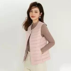셀럽하우스 라운드넥 이너 패딩쪼끼 경량조끼 여자 6color 오리털 겨울