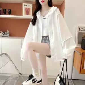 셀럽하우스 화이트 여성 바람막이 루즈핏 점퍼 윈드자켓 집업자켓 간절기아우터