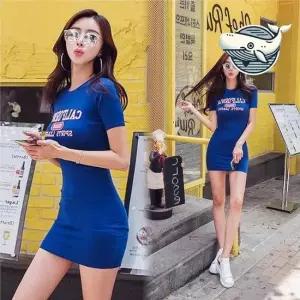 청량감이 느껴지는 스포티 프린트 원피스 경량 하객룩 오피스룩 캐주얼원피스 오늘발송
