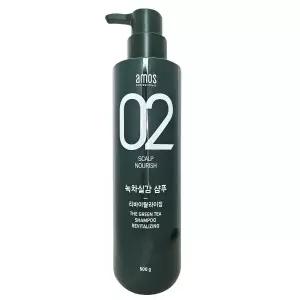 아모스 녹차실감 리바이탈라이징 산뜻한 타입 지성 샴푸 500g 1개