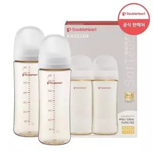 더블하트 3세대 330ml 트윈팩 (젖병2개/노꼭지)