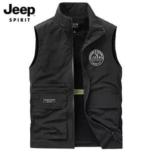 JEEP SPIRIT 남성 여름 얇은 야외 낚시 조끼 레저 스포츠 조끼