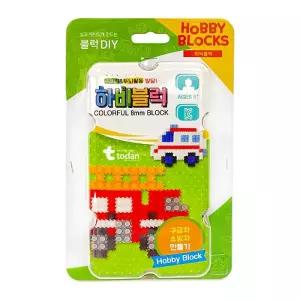 블럭 구급차 소방차 만들기 세트