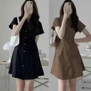 [라일리여성의류] Rly 봄 여성 반팔 레이스 카라 페미닌 데이트룩 원피