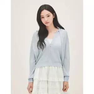 [백화점상품] 로엠 시스루 후드 가디건 RMCKG25RT1