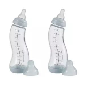 디프락스 유리 젖병 실리콘 젖꼭지 분유 수유 250mlX2