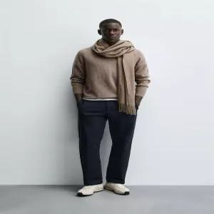 ZARA 레귤러핏 울 혼방 니트 폴로셔츠 - 그레이 샌드 2893/321/723