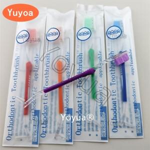 30개입 2-in-1 교정용 칫솔과 치간 결합된 용 양면 세척 및 구강 관리