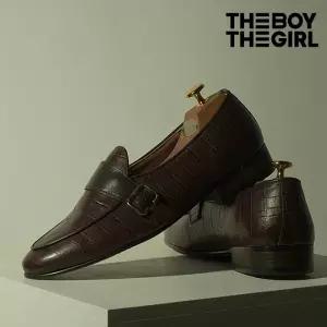 더보이더걸 남자 수제화 천연소가죽 크로커 패턴 버클 로퍼 TBG-239