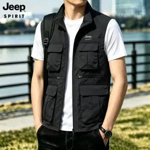 JEEP SPIRIT 남성 멀티포켓 낚시조끼 아웃도어 캠핑 베스트