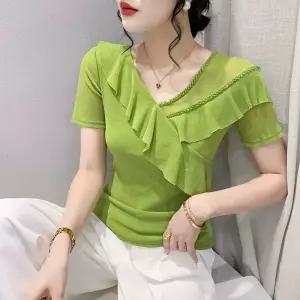 라인 라틴 방송 댄스상의 S 장미레드 댄스복 살사