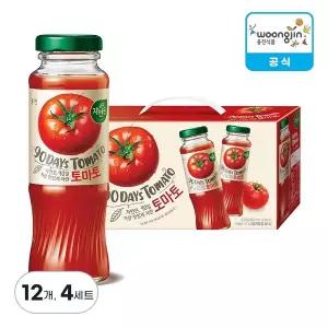 [웅진식품] 자연은 토마토 병 180ml, 12개, 4세트