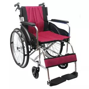 진산 알루미늄 소프트쿠션 개호형 휠체어 JS-1001A - 22인치 PU(통타이어)