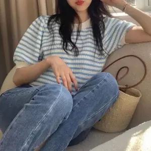 [하프클럽/]퍼프소매 니트티 페미닌한 실루엣 패션 포인트 아이템으로 활용