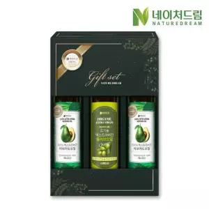 [선물세트+쇼핑백] 네이처드림 아보카도 2병 + 올리브 1병