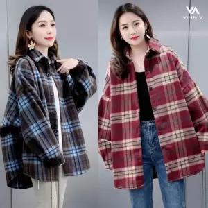[비니브] 와이너스 체크 롱셔츠