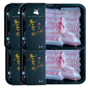 [S] [백년수산] 흑산도 홍어 250g x 4팩 + [증정] 미니초장 4개+홍어뼈