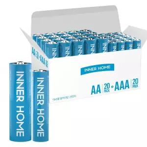 이너홈 알카라인 건전지 콤보팩 AA+AAA 40개