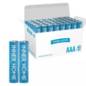 이너홈 알카라인 건전지 AAA 40개
