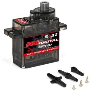 RCXAZ 금속 구리 플라스틱 기어 디지털 서보, 고정익 비행기 로봇 자동차 보트 9g, 1.2kg,