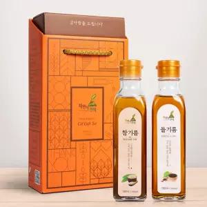 기름 선물 세트 180mlX2병셋 참들기름 참셋 참기름 참깨 들깨