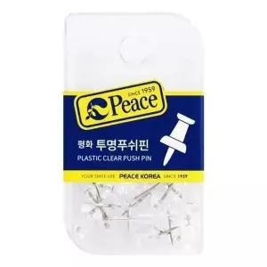 투명 컬러 문구 사무용 핀류 NO12 6 푸쉬형 사무실용품 사기 사무실