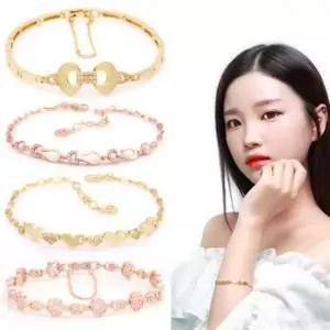 18KGP 무니켈 럭셔리 큐빅 로즈골드 팔찌 균일가